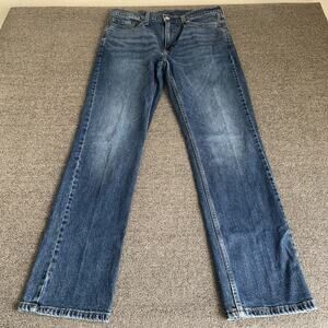 Levi's 514 Jeans Mens 33x32 Blue Denim Medium Wash Straight Leg Streetwear